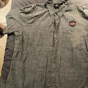 Men's Harley Davidson Short Sleeve Woven button down shirt Size 2XL